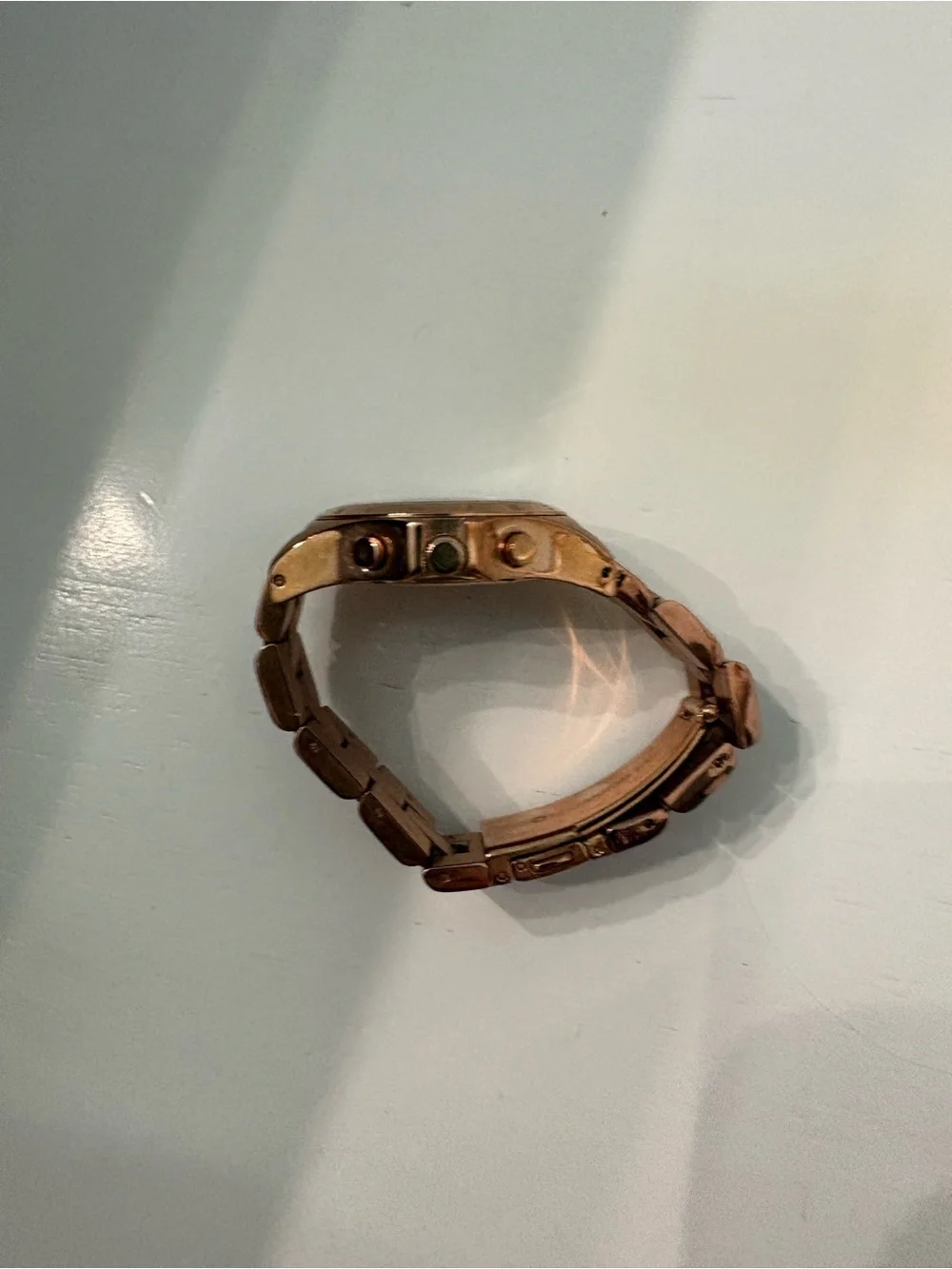 Marc Jacob’s Rose Gold Metal Bracelet Watch - Classic Chronograph Style